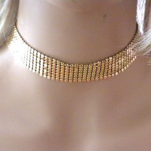 Choker Mesh Metal Scarf Necklace